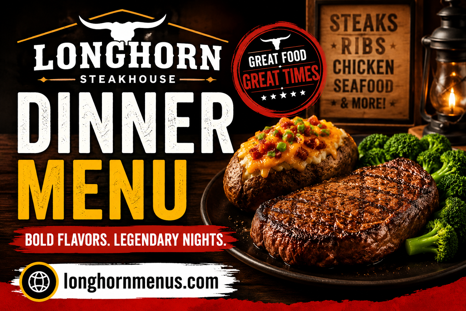 Longhorn Dinner Menu with Prices 2026