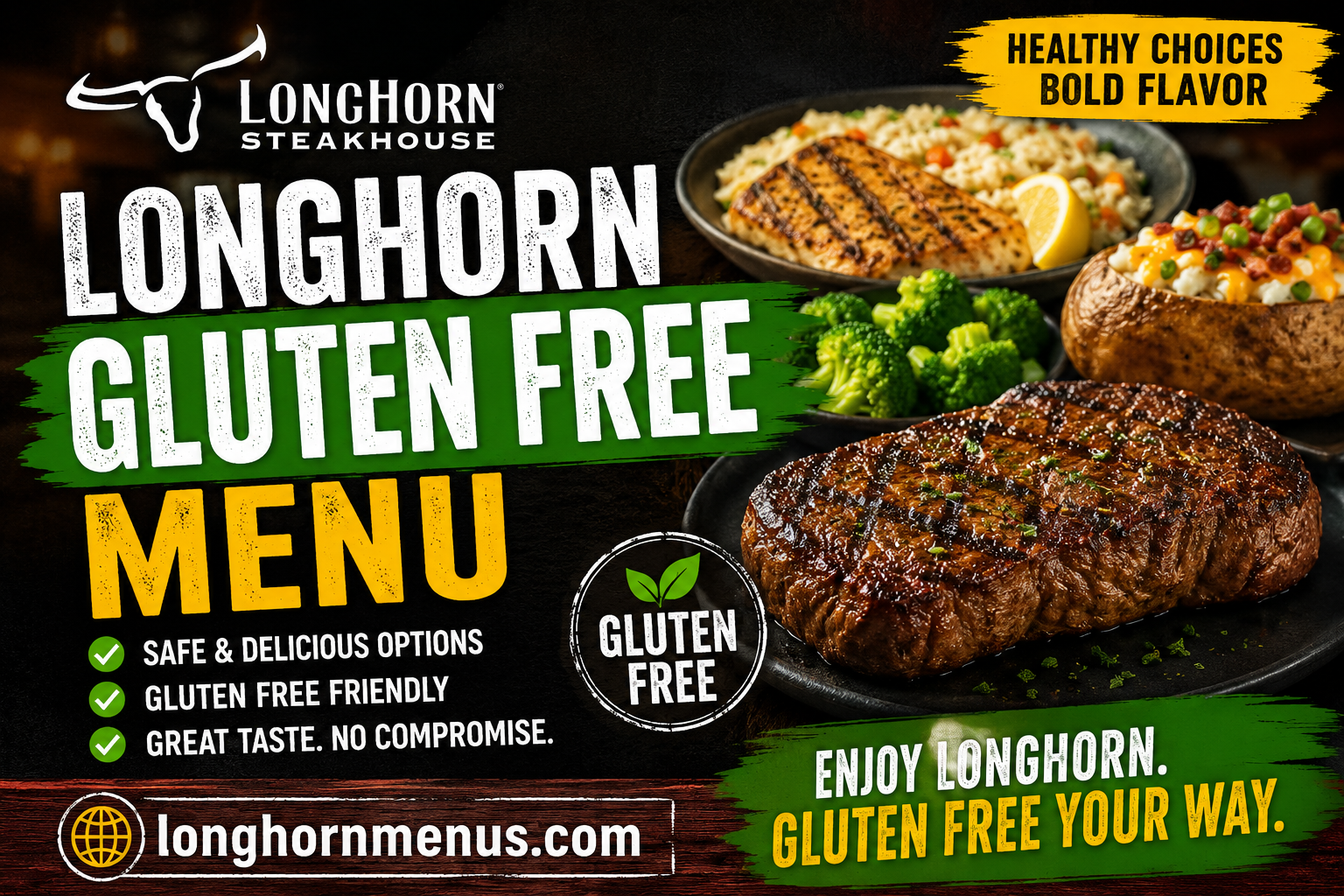 LongHorn Gluten Free Menu with Prices 2026