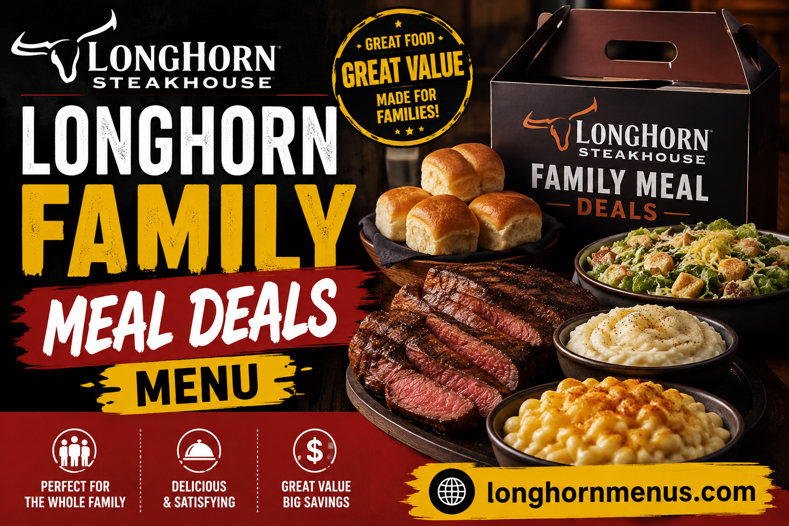 LongHorn Family Meal Deals Menu with Prices 2026