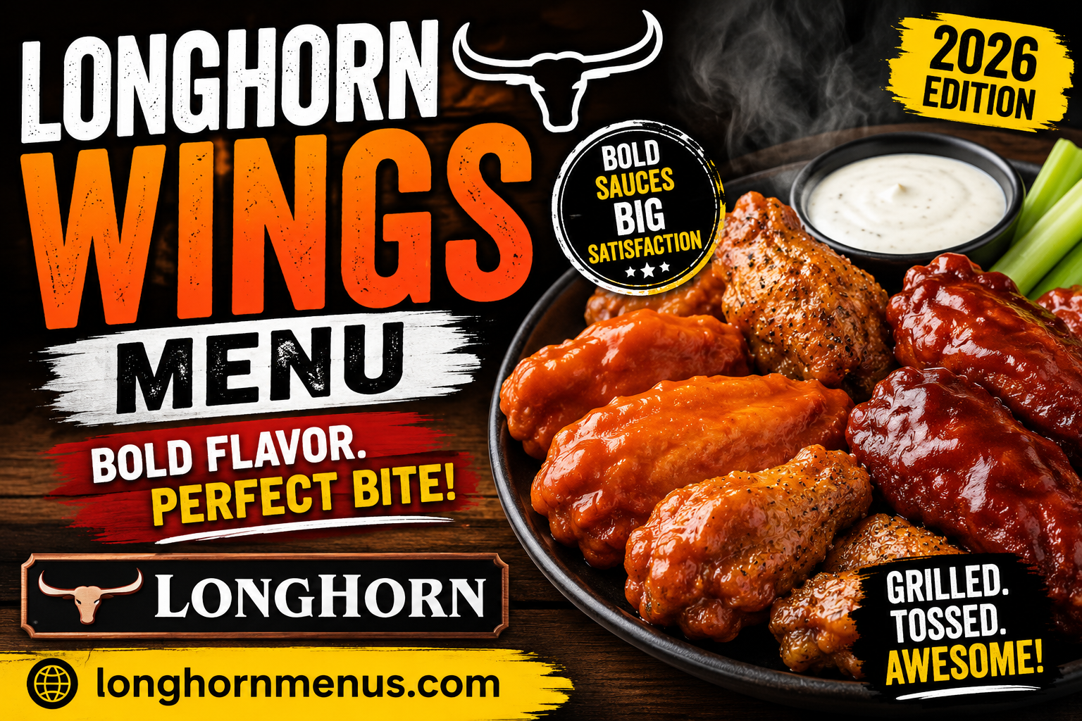 LongHorn Wings Menu with Prices 2026