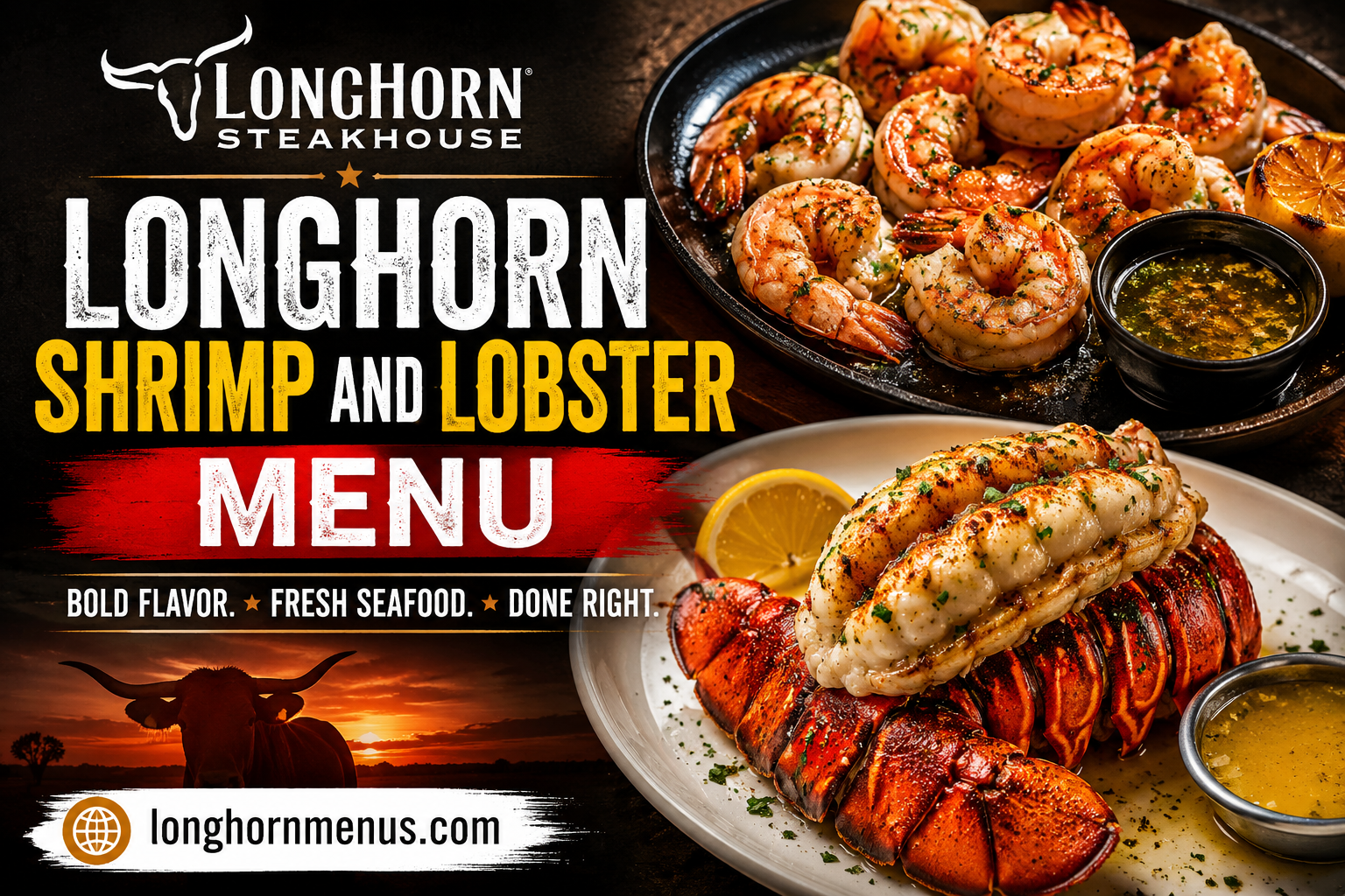 LongHorn Shrimp And Lobster Menu with Prices 2026