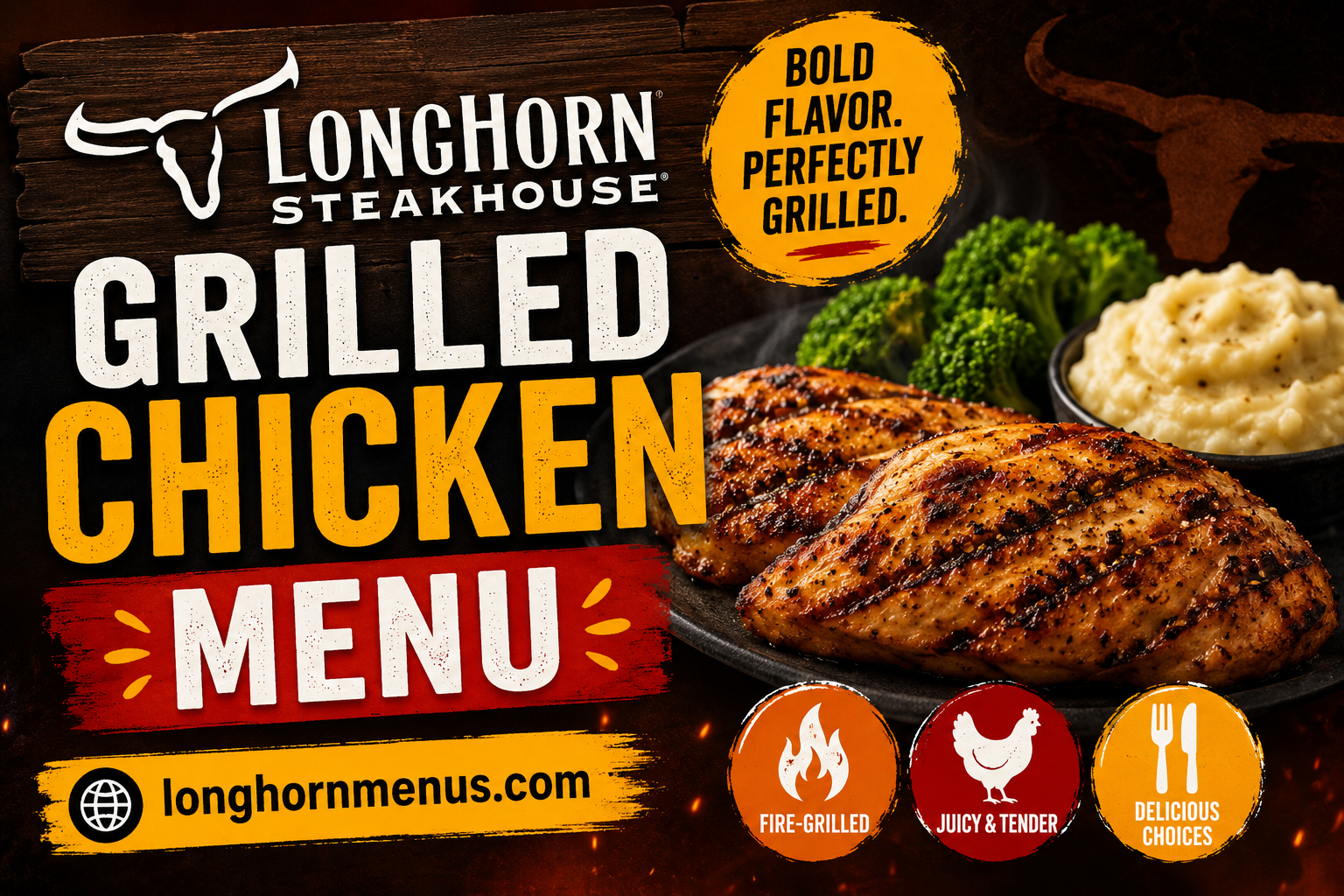 Longhorn Grilled Chicken Menu with Prices 2026