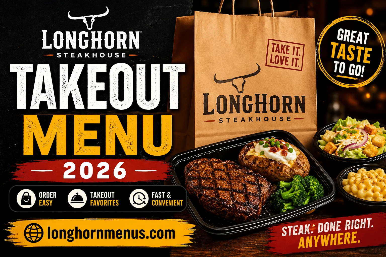 Longhorn Takeout Menu with Prices 2026