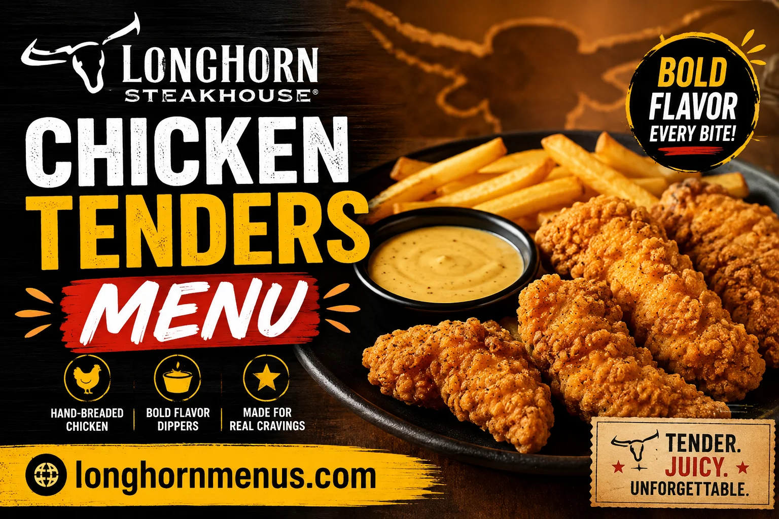 Longhorn Chicken Tenders Menu with Prices 2026