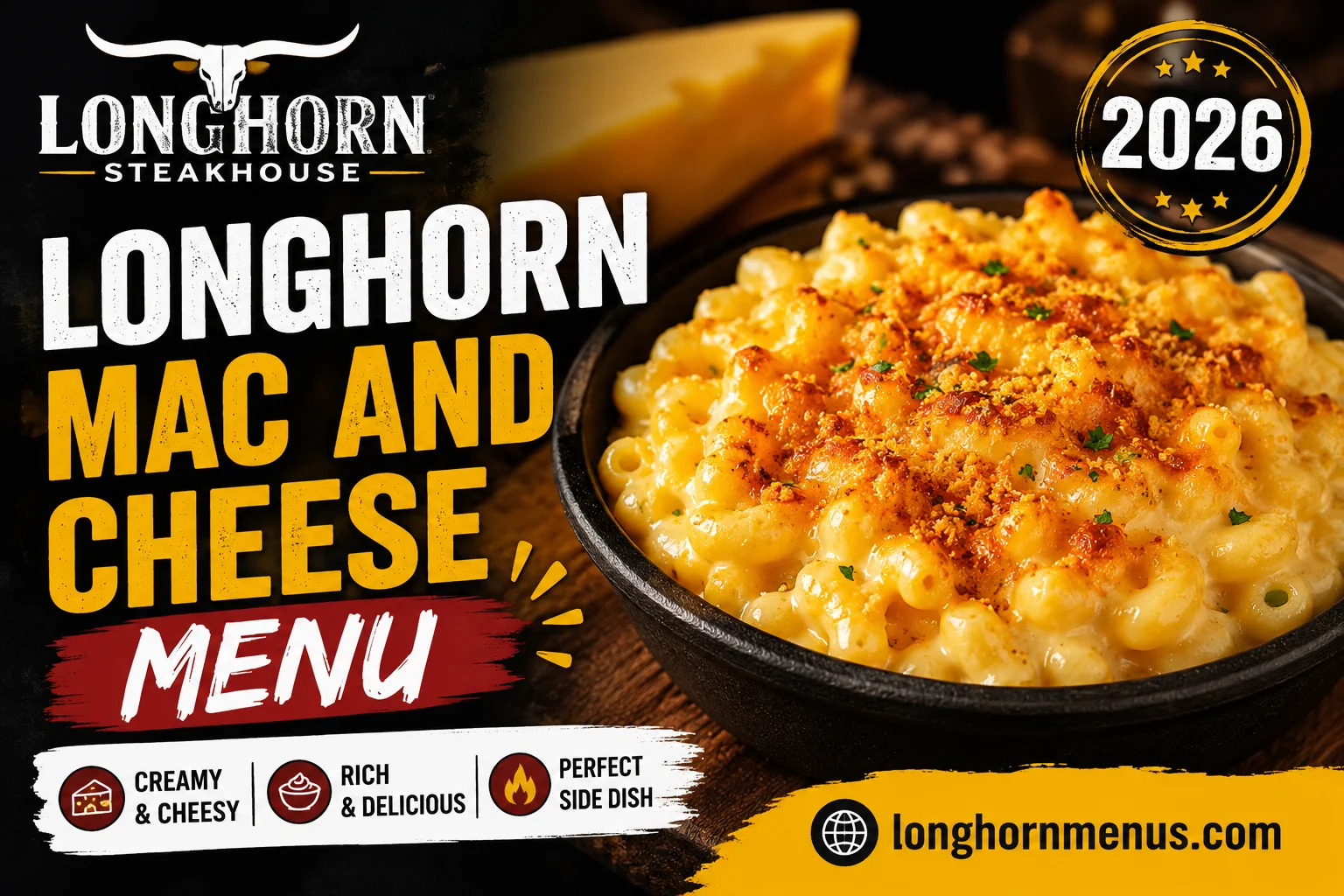 LongHorn Mac And Cheese Menu with Prices 2026