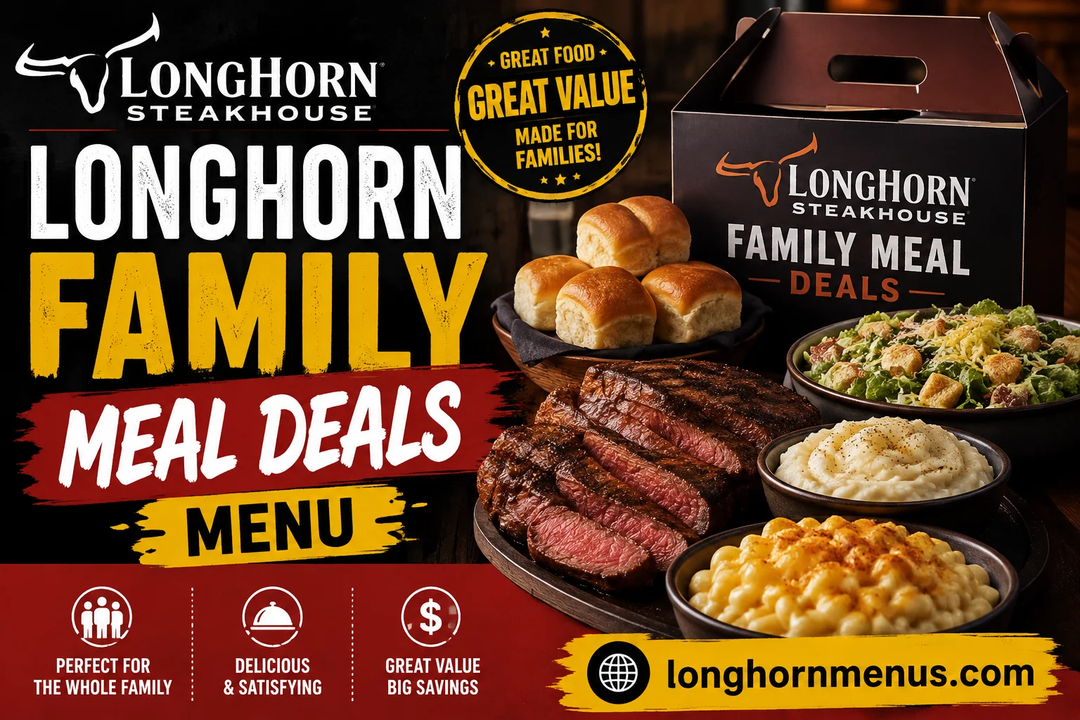LongHorn Family Meal Deals Menu with Prices 2026