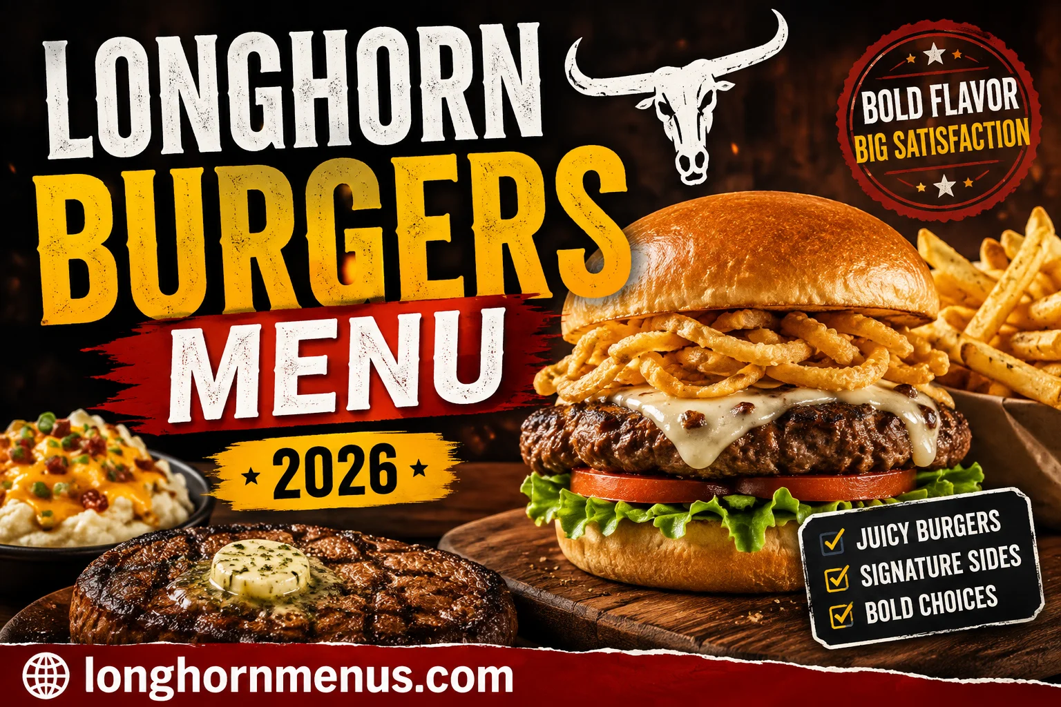 LongHorn Burgers Menu with Prices 2026
