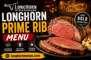 LongHorn Prime Rib Menu with Prices 2026